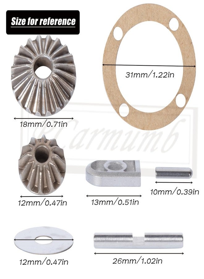 RCarmumb Diff Gear Set Upgrades Parts for 1/7 Felony Fireteam Infraction Limitless Mojave,1/8 Kraton Notorious Outcast Talion TLR Tuned Typhon 6S,RC Metal Diff Gear Hops up,Replace #ARAC4010 - Image 5